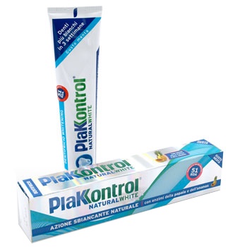 PLAKKONTROL NATURAL WHITE DENTIFRICIO 100 G - Farmacia Mortise