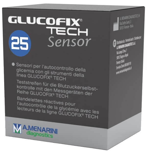 STRISCE MISURAZIONE GLICEMIA GLUCOFIX TECH SENSOR 25 PEZZI - Farmacia Mortise