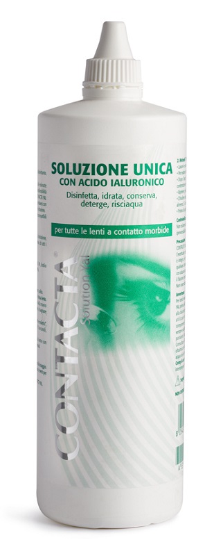 SOLUZIONE UNICA CON ACIDO IALURONICO PER LENTI A CONTATTO CONTACTA SOLUTION 360 ML - Farmacia Mortise