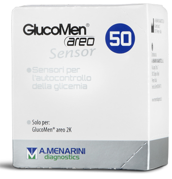 STRISCE MISURAZIONE GLICEMIA GLUCOMEN AREO SENSOR 50 PEZZI - Farmacia Mortise