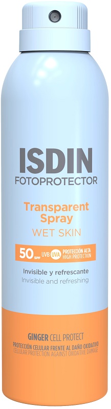 TRANSPARENT SPRAY WET SKIN SPF50 250 ML - Farmacia Mortise