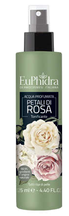 EUPHIDRA ACQUA PROFUMATA ROSA IN FLACONE CON ETICHETTA POMPA SPRAY - Farmacia Mortise