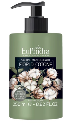 EUPHIDRA SAPONE LIQUIDO MANI COTONE IN FLACONE CON ETICHETTA DISPENSER - Farmacia Mortise