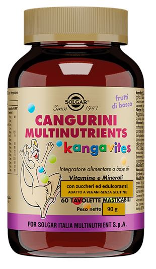 CANGURINI MULTINUTRIENTS FRUTTI BOSCO 60 TAVOLETTE MASTICABILI - Farmacia Mortise