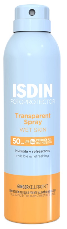 FOTOPROTECTOR TRANSPARENT WET SKIN SPRAY 50+ 250 ML - Farmacia Mortise