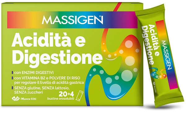 MASSIGEN ACIDITA' E DIGESTIONE 24 STICKPACK - Farmacia Mortise
