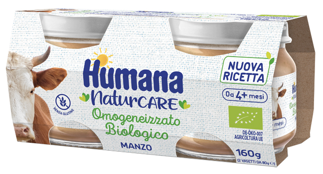 HUMANA OMOGENEIZZATO MANZO BIOLOGICO 2 PEZZI 80 G - Farmacia Mortise