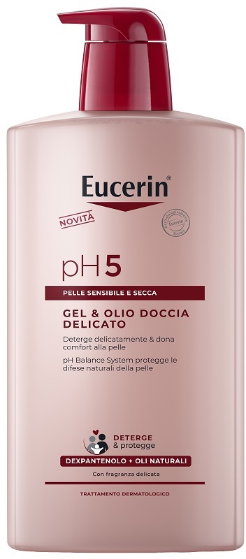 EUCERIN GEL & OLIO DOCCIA DELICATO 1 LITRO - Farmacia Mortise