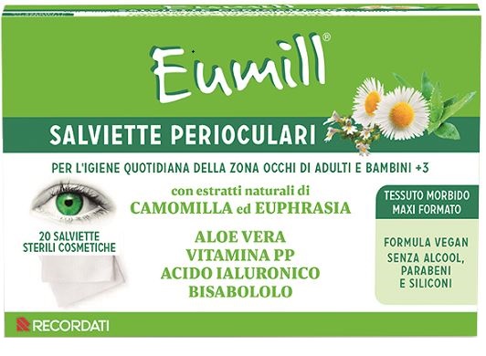 EUMILL SALVIETTE PERIOCULARI 20 PEZZI - Farmacia Mortise