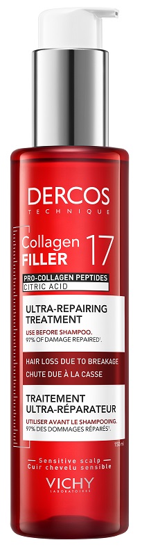 DERCOS COLLAGEN 17 FILLER TRATTAMENTO PRE SHAMPOO 150 ML - Farmacia Mortise