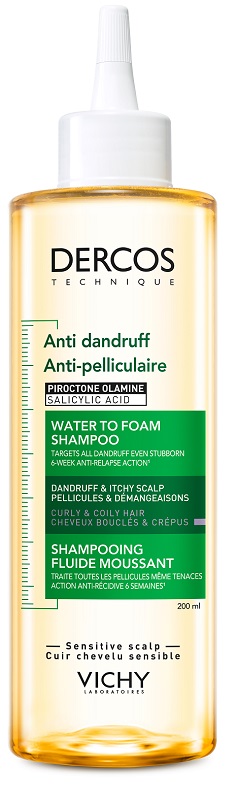 DERCOS TECHNIQUE SHAMPOO ANTI DANDRUFF ACQUA MOUSSE 200 ML - Farmacia Mortise