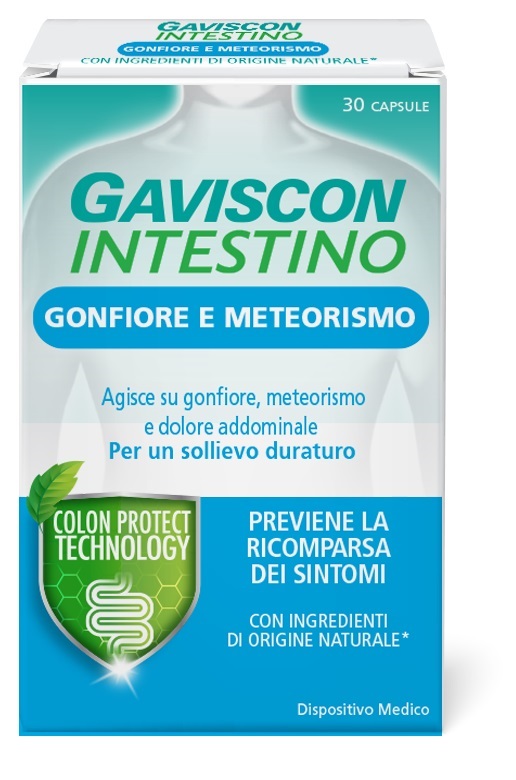 GAVISCON INTESTINO GONFIORE E METEORISMO 30 CAPSULE - Farmacia Mortise