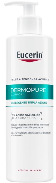 EUCERIN DERMOPURE CLINICAL DETERGENTE TRIPLA AZIONE 400 ML - Farmacia Mortise