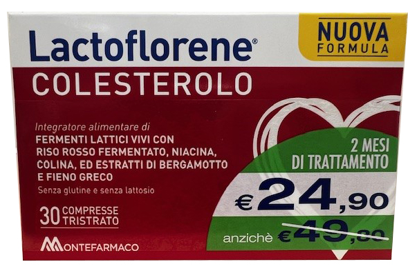LACTOFLORENE COLESTEROLO 30 COMPRESSE 1,6 G BIPACK SENZA GLUTINE SENZA LATTOSIO - Farmacia Mortise
