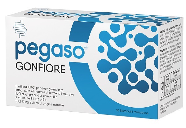 PEGASO GONFIORE 10 FLACONCINI DA 10 ML SENZA GLUTINE NATURALMENTE PRIVO DI LATTOSIO - Farmacia Mortise