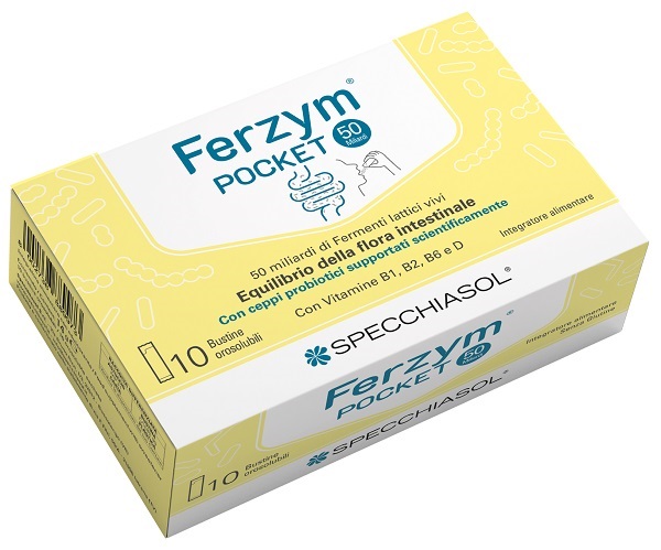 FERZYM POCKET 50 MILIARDI 10 BUSTINE OROSOLUBILI - Farmacia Mortise