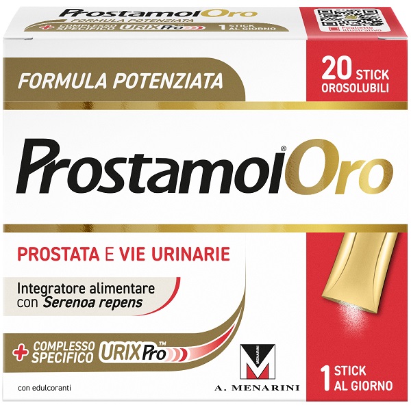 PROSTAMOL ORO 20 STICK OROSOLUBILI DA 1,6 G GUSTO FRUTTI ROSSI CON EDULCORANTI SENZA ZUCCHERI SENZA GLUTINE NATURALMENTE PRIVO DI LATTOSIO - Farmacia Mortise
