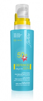 DEFENCE SUN 50+ BABY&KID LATTE FLUIDO PROTEZIONE MOLTO ALTA 125 ML - Farmacia Mortise