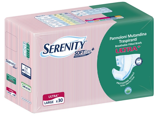 PANNOLONE A MUTANDINA SERENITY FITTED ULTRA + ALOE L 30 PEZZI - Farmacia Mortise
