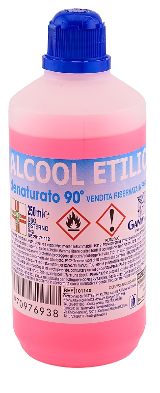 ALCOOL ETILICO DENATURATO 90 GRADI 250 ML - Farmacia Mortise