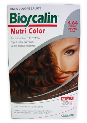 BIOSCALIN NUTRI COLOR 4,64 CASTANO MOGANO RAME 124 ML - Farmacia Mortise