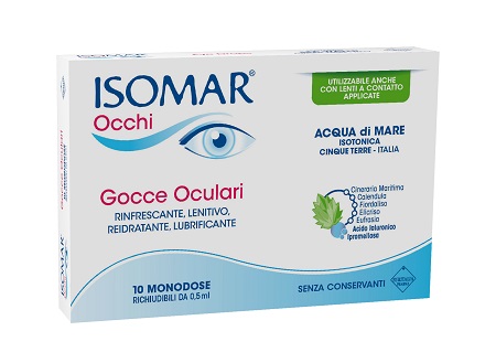 ISOMAR OCCHI GOCCE OCULARI ALL'ACIDO IALURONICO 0,20% 10 FLACONCINI - Farmacia Mortise