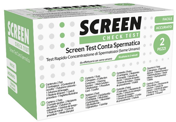 SCREEN TEST CONTA SPERMATICA SCREEN 2 PEZZI - Farmacia Mortise
