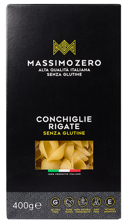 MASSIMO ZERO CONCHIGLIE RIGATE 400 G - Farmacia Mortise