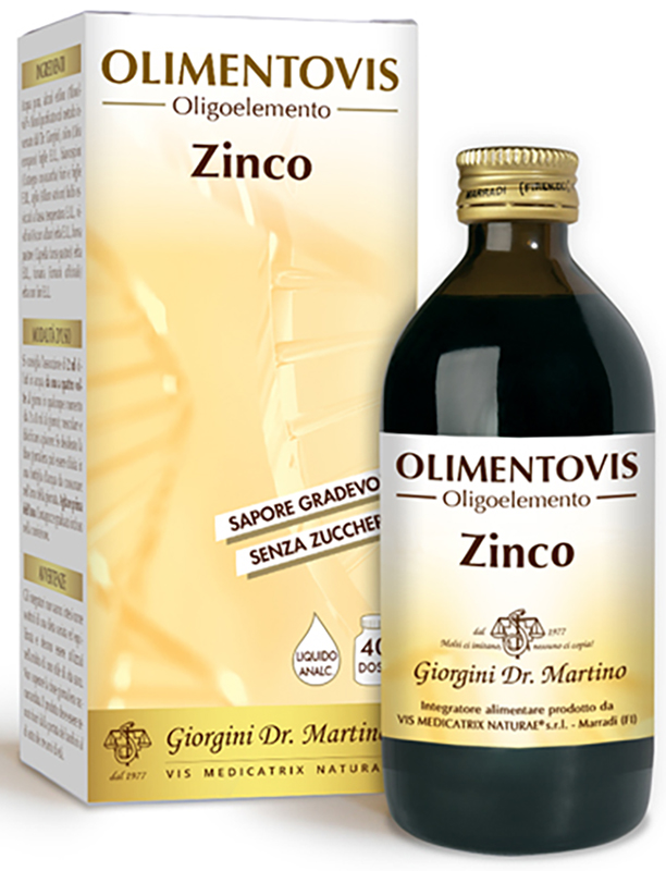 OLIMENTOVIS OLIGOELEMENTO ZINCO LIQUIDO ANALCOLICO SENZA ZUCCHERI 200 ML 40 DOSI - Farmacia Mortise