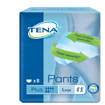 PANNOLONE PULL-UP TENA PANTS PLUS TAGLIA LARGE 8 PEZZI - Farmacia Mortise