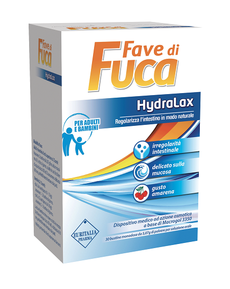FAVE DI FUCA HYDRALAX 30 BUSTINE MONODOSE DA 5,07 G GUSTO AMARENA - Farmacia Mortise
