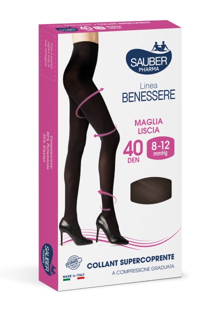 COLLANT SUPERCOPRENTE SAUBER 8-12MMHG NERO 4 - Farmacia Mortise