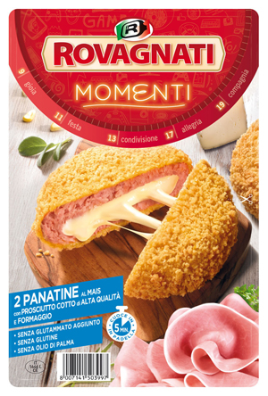 PANATINE MAIS PROSCIUTTO COTTO + FORMAGGIO 175 G BRAND MOMENTI - Farmacia Mortise