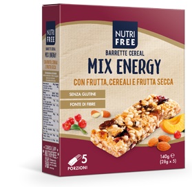 NUTRIFREE BARRETTE CEREAL MIX ENERGY 28 G X 5 - Farmacia Mortise