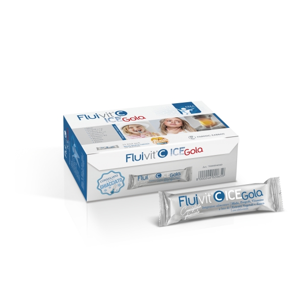 FLUIVIT C ICE GOLA 12 STICKPACK 12 ML - Farmacia Mortise