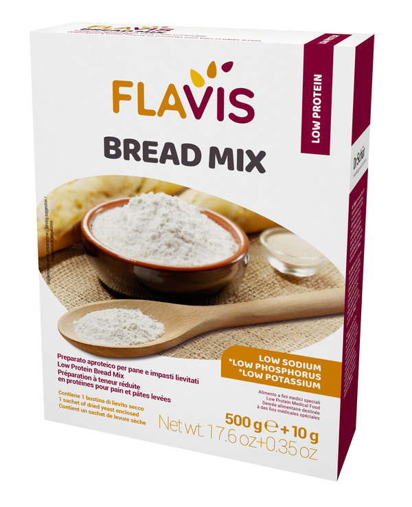 FLAVIS BREAD MIX PREPARATO PER PANE E IMPASTI LIEVITATI APROTEICI 500 G - Farmacia Mortise