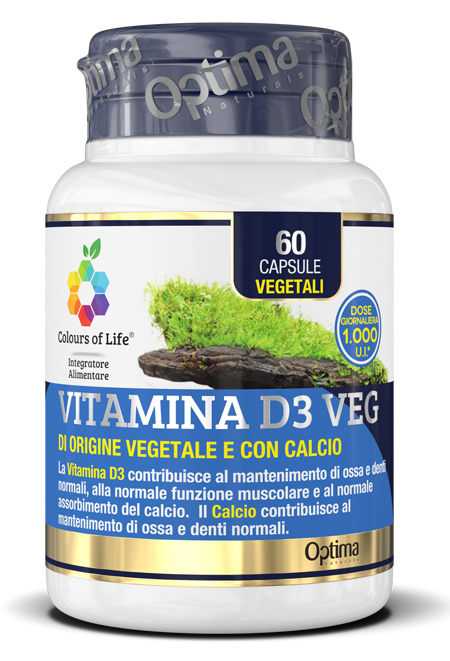 COLOURS OF LIFE VITAMINA D3 VEG 60 CAPSULE 500 MG - Farmacia Mortise