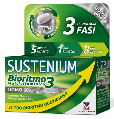SUSTENIUM BIORITMO3 UOMO 60+ 30 COMPRESSE - Farmacia Mortise