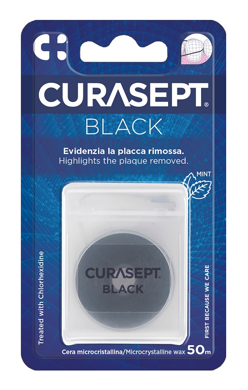 CURASEPT FLOSS CERATO NERO CLOREXIDINA - Farmacia Mortise