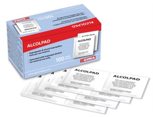 ALCOLPAD 70% ALCOOL ISOPROPILICO 100 PEZZI - Farmacia Mortise