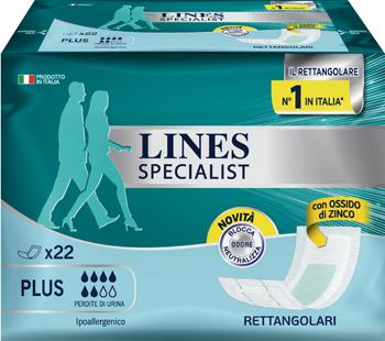 LINES SPECIALIST PANNOLONE RETTANGOLARE 22 PEZZI - Farmacia Mortise