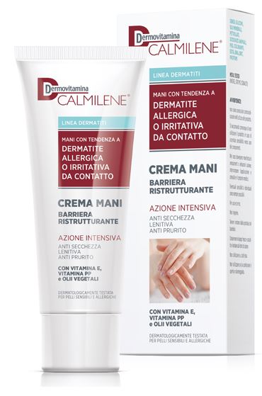 DERMOVITAMINA CALMILENE CREMA MANI BARRIERA RISTRUTTURANTE AZIONE INTENSIVA PER DERMATITE ALLERGICA O IRRITATIVA DA CONTATTO 75 ML - Farmacia Mortise