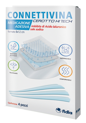 CEROTTO CONNETTIVINA HITECH 8 X 12 CM 4 PEZZI - Farmacia Mortise