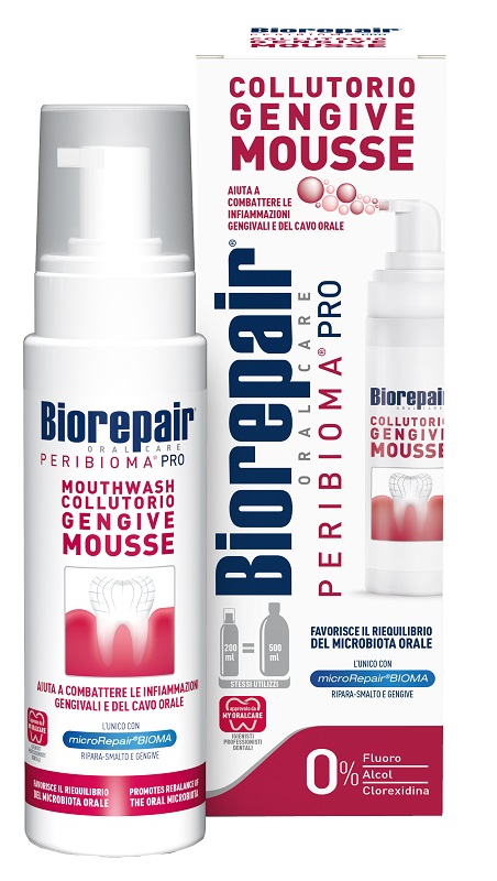 BIOREPAIR ORAL CARE PERIBIOMA PRO COLLUTORIO GENGIVE MOUSSE 200 ML - Farmacia Mortise