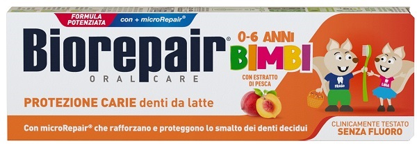 BIOREPAIR ORAL CARE KIDS 0-6 ANNI DENTI DA LATTE DENTIFRICIO CON ESTRATTO DI PESCA 50 ML - Farmacia Mortise