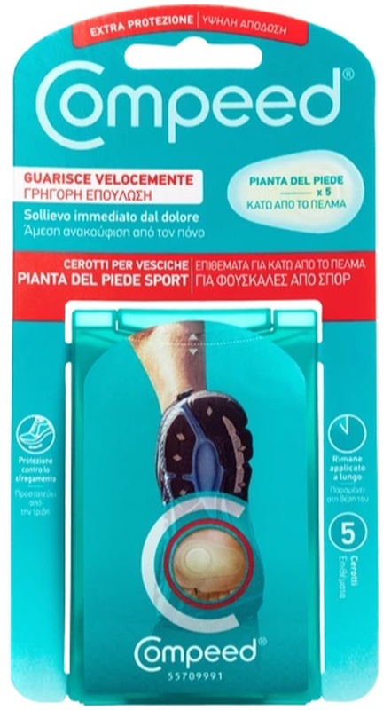 COMPEED CEROTTI PER VESCICHE PIANTA PIEDE SPORT 5 PEZZI - Farmacia Mortise