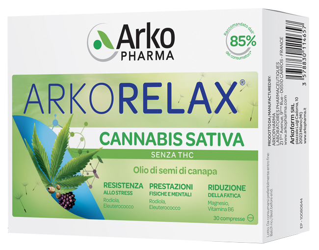 ARKORELAX CANNABIS SATIVA 30 COMPRESSE - Farmacia Mortise