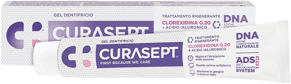 CURASEPT GEL DENTIFRICIO ADS DNA TRATTAMENTO RIGENERANTE 75 ML - Farmacia Mortise