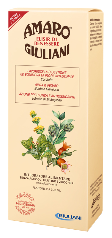 AMARO GIULIANI ELISIR BENESSERE 300 ML NUOVA FORMULA - Farmacia Mortise