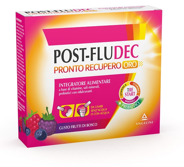 POSTFLUDEC FRUTTI DI BOSCO PRONTO RECUPERO ORO 12 BUSTINE - Farmacia Mortise